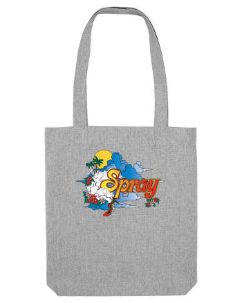 Spray Retro Flowers Heather Grey