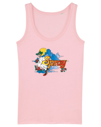Spray Retro Flowers Cotton Pink