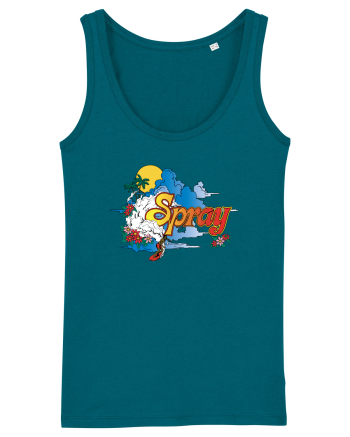 Spray Retro Flowers Ocean Depth