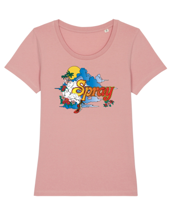 Spray Retro Flowers Canyon Pink