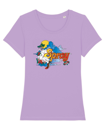 Spray Retro Flowers Lavender Dawn