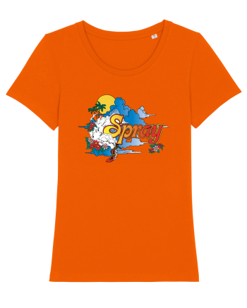 Spray Retro Flowers Bright Orange