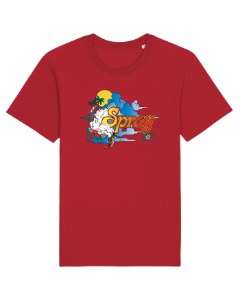 Spray Retro Flowers Red