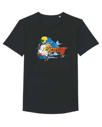 Spray Retro Flowers Black