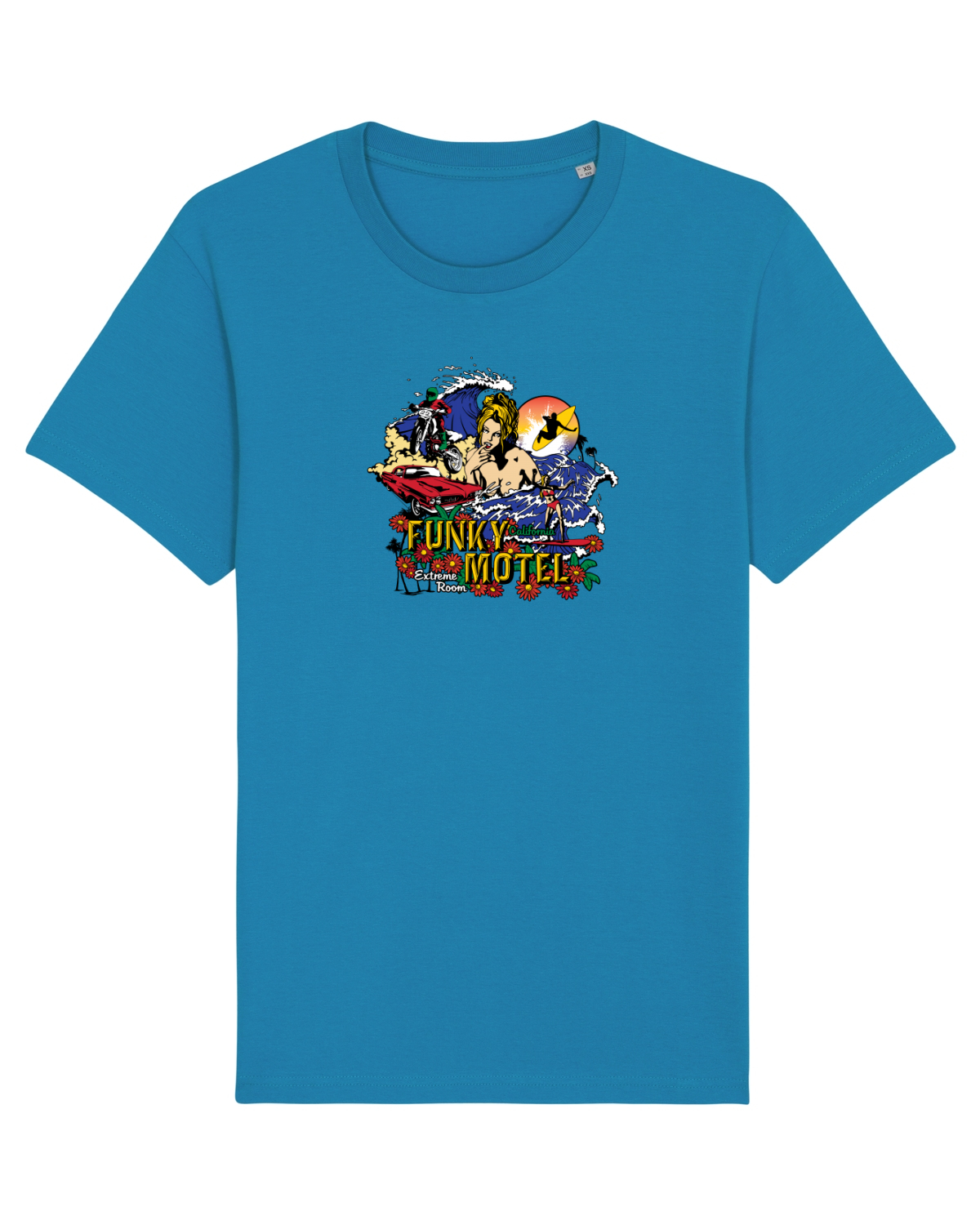 Tricou mânecă scurtă Unisex Rocker Azur