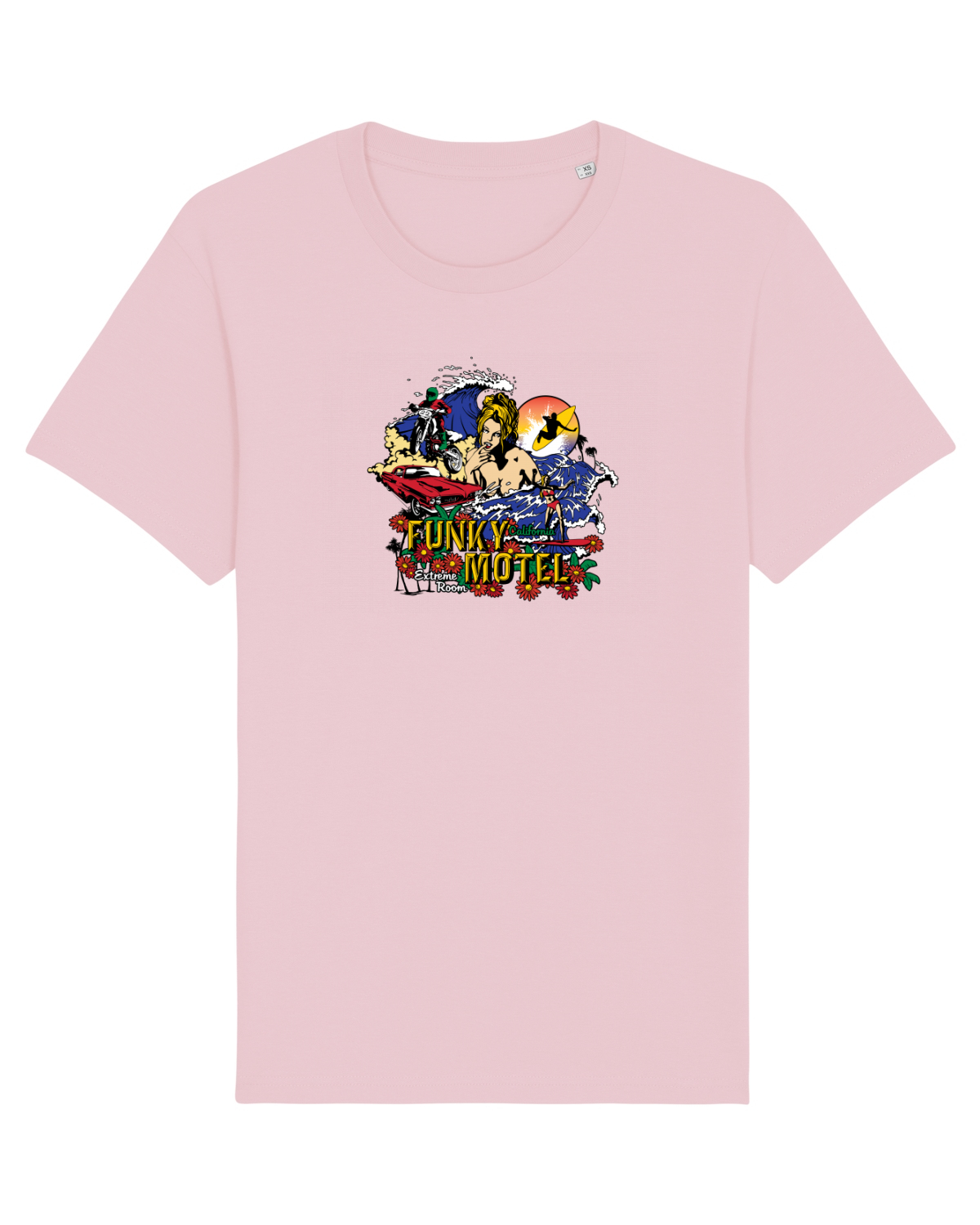 Tricou mânecă scurtă Unisex Rocker Cotton Pink