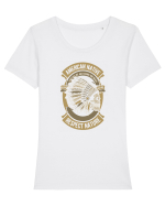 American Native Skull Tricou mânecă scurtă guler larg fitted Damă Expresser
