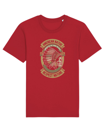 American Native Skull Red