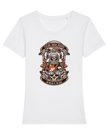 Astronaut Skull White