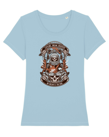 Astronaut Skull Sky Blue