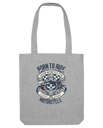 Born To Ride SKull Heather Grey