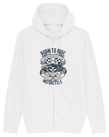 Born To Ride SKull White