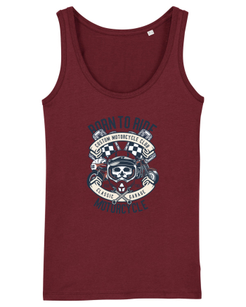 Born To Ride SKull Burgundy