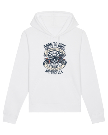 Born To Ride SKull White