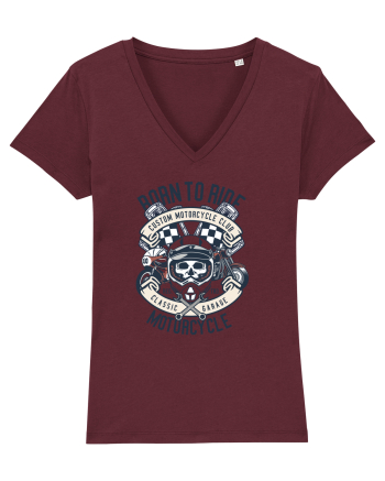 Born To Ride SKull Burgundy