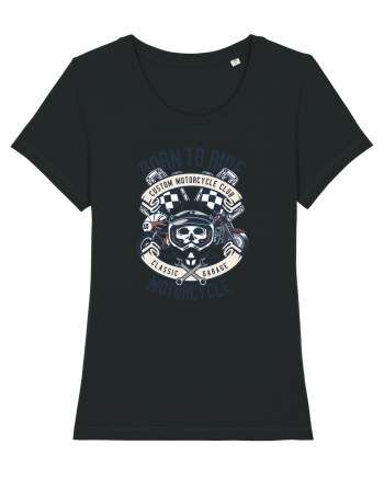 Born To Ride SKull Black