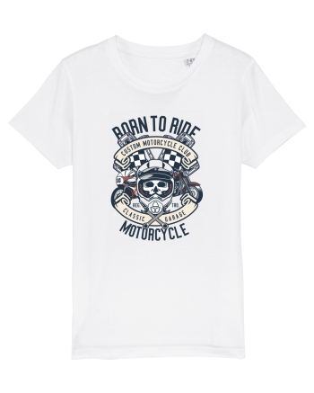 Born To Ride SKull White