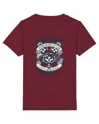 Born To Ride SKull Burgundy