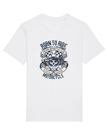 Born To Ride SKull White