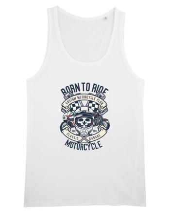Born To Ride SKull White
