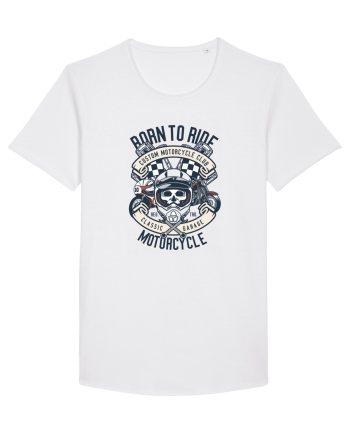 Born To Ride SKull White