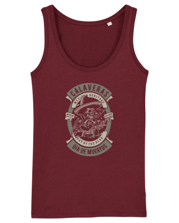 Dia De Muertos Gringo Skull Burgundy