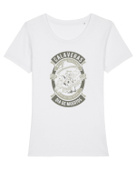 Dia De Muertos Gringo Skull Tricou mânecă scurtă guler larg fitted Damă Expresser