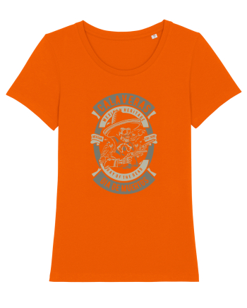 Dia De Muertos Gringo Skull Bright Orange