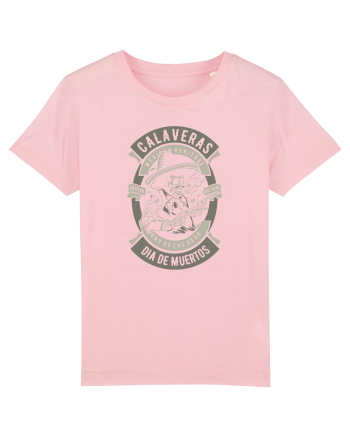 Dia De Muertos Gringo Skull Cotton Pink