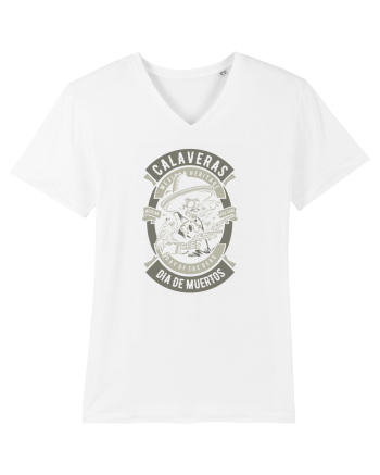 Dia De Muertos Gringo Skull White