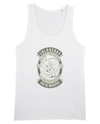 Dia De Muertos Gringo Skull White