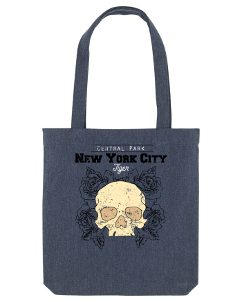 New York City Skull Midnight Blue