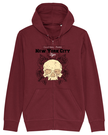 New York City Skull Burgundy