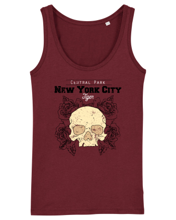 New York City Skull Burgundy