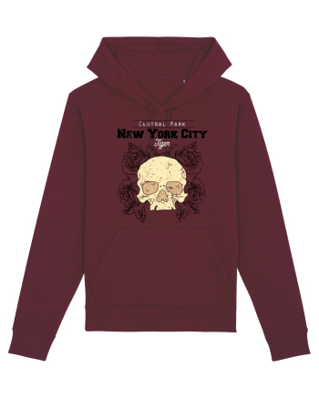 New York City Skull Burgundy