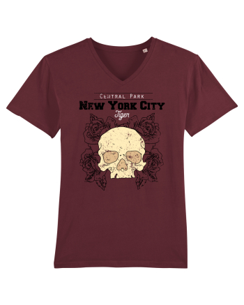 New York City Skull Burgundy