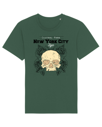 New York City Skull Bottle Green