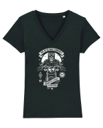 Ride or Die Biker Skull Tricou mânecă scurtă guler V Damă Evoker