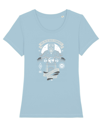 Ride or Die Biker Skull Sky Blue
