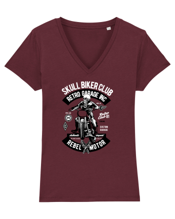 Biker Club Skeleton Burgundy