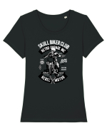 Biker Club Skeleton Tricou mânecă scurtă guler larg fitted Damă Expresser