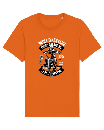 Biker Club Skeleton Bright Orange