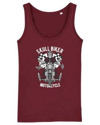 Skull Biker Race Burgundy