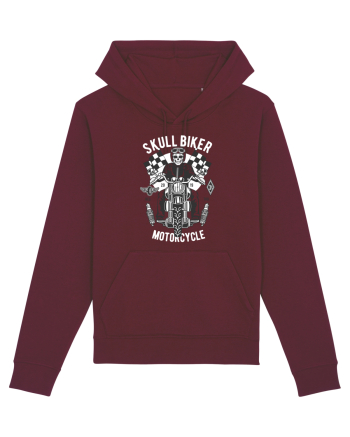 Skull Biker Race Burgundy