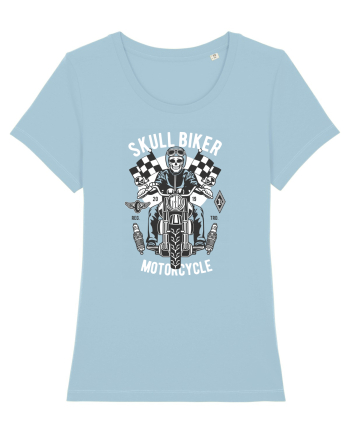 Skull Biker Race Sky Blue