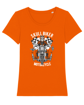 Skull Biker Race Bright Orange