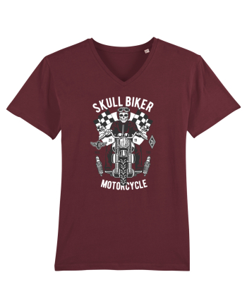Skull Biker Race Burgundy