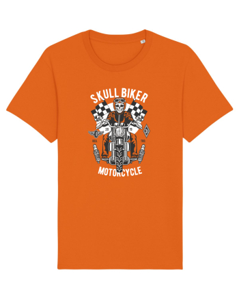 Skull Biker Race Bright Orange