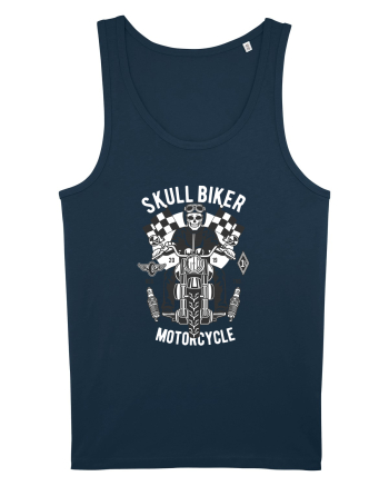 Skull Biker Race Navy