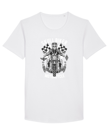 Skull Biker Race White